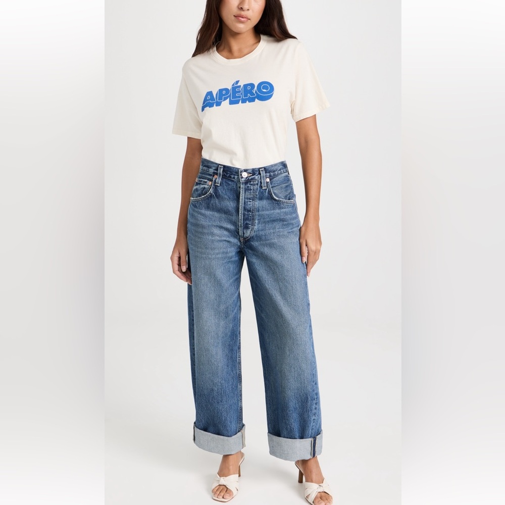 Citizen of Humanity Ayla baggy cuffed cropped jeans size 26